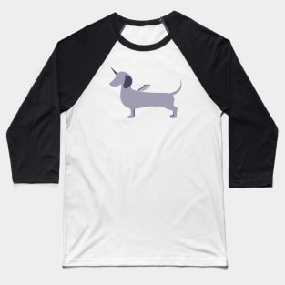 Dachshund Unicorn Baseball T-Shirt